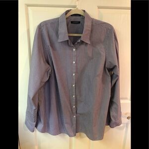 Lands’ End, wrinkle free blouse, no size, guessing Large/Extra Large